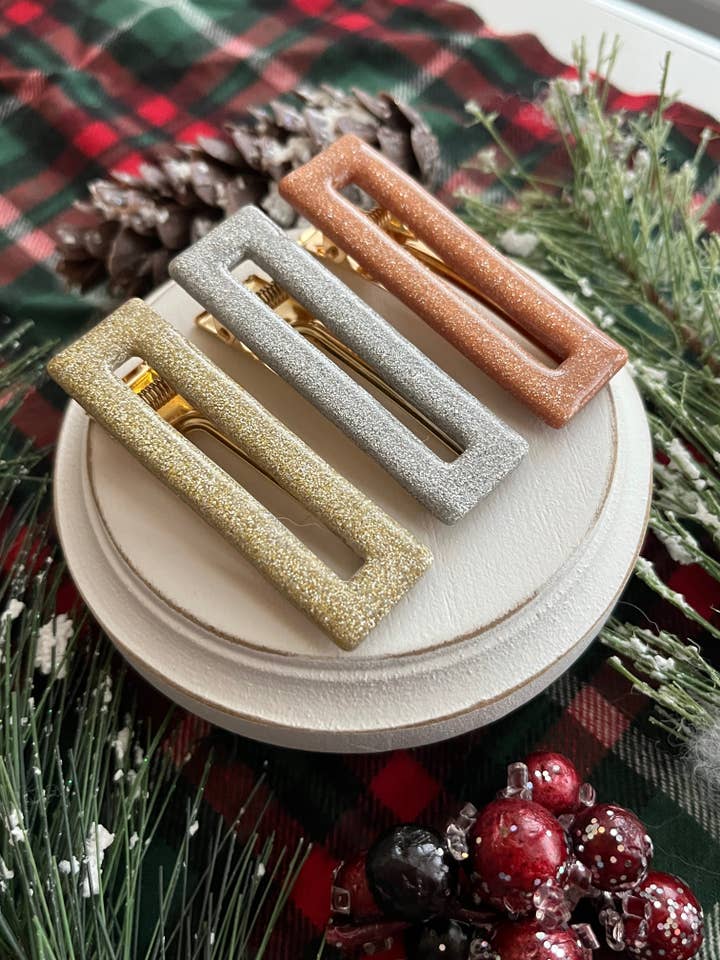 Glitter Hair Clip för wholesale av Happy and Hannahmade