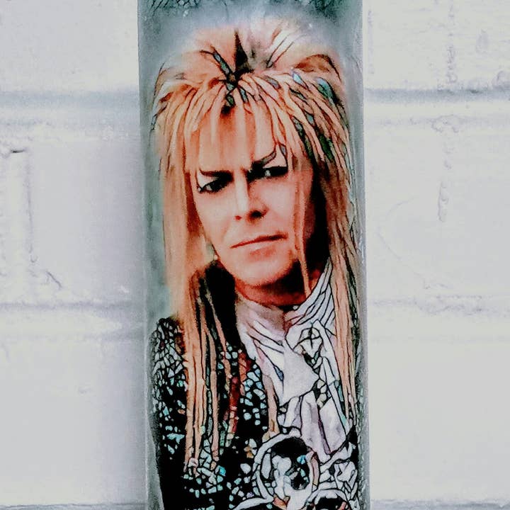 Dearly Beloved Creations - Wholesale Votive Candle - Saint Jareth the Goblin King - 7-Day glass Jar Prayer Candle2