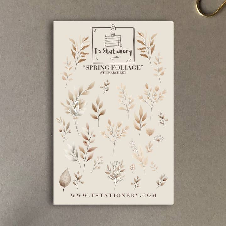 „Spring Foliage“ klisterark for engroshandel hos T's Stationery