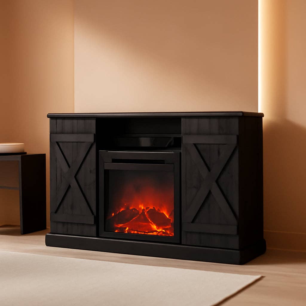 47 Inch Rustic Grey Fireplace TV Stand For 50 Inch TV for wholesale on Faire0