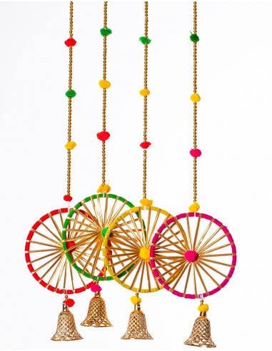 Kimago's Home – wholesale Ornament – Circle and Bell Ethnic Decoration Pendant1