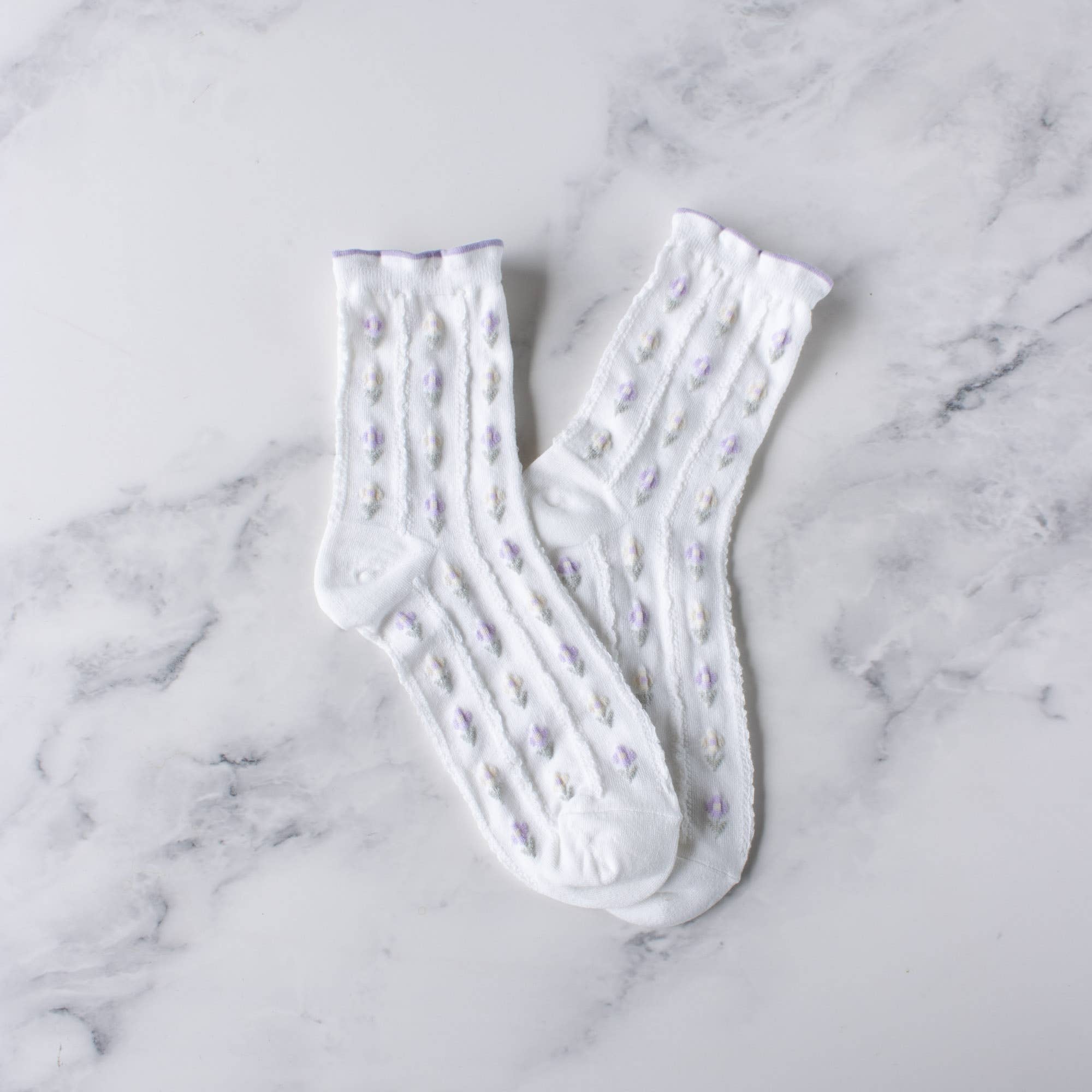 Tiepology – Meias - Mulher por atacado – Meias casuais florais em cores pastéis1