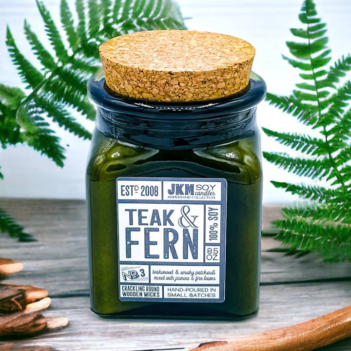 #3 Teak & Fern - Ampersand Collection for wholesale by JKM Soy Candles