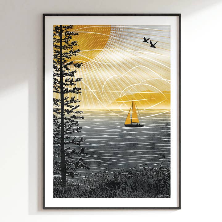 Summer Long Art Print: (A4, A3) Journey Collection for wholesale by Ruth Thorp Studio