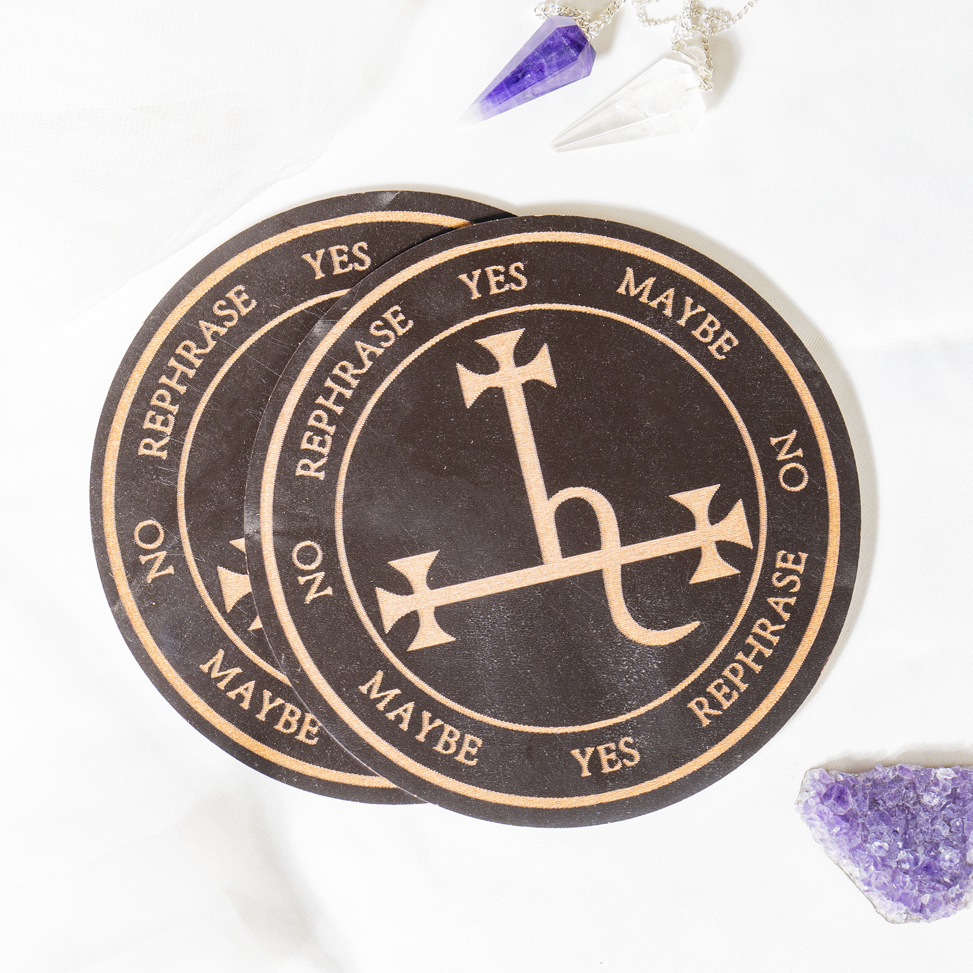 Soothing Crystals - Wholesale Meditation Supplies - 6" Lilith Sigil Altar | Pendulum Board |Feminine Sigil Board5
