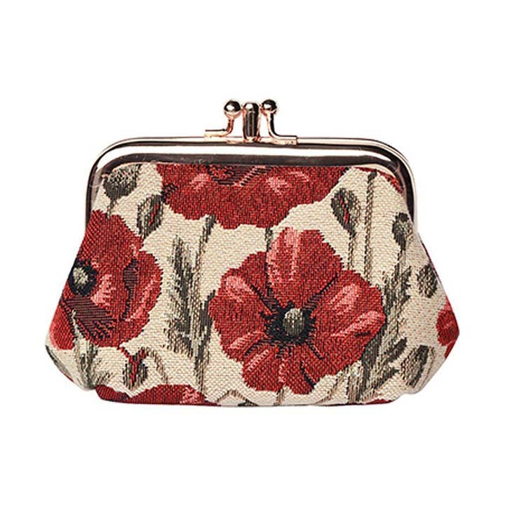 FRMP-POP | POPPY COIN CLASP FRAME PURSE WALLET for wholesale by SignareArt