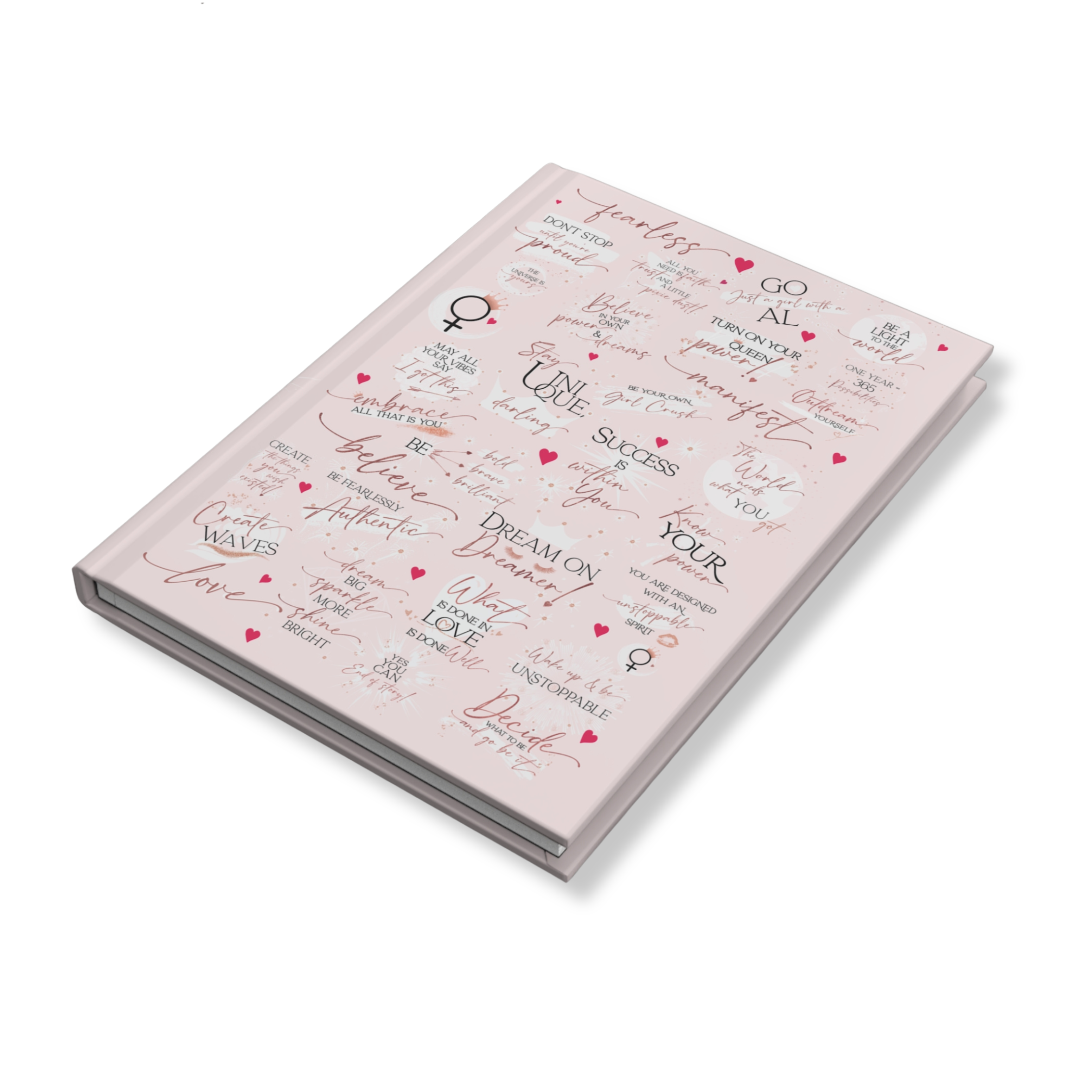 Girl Power 24/7 - Wholesale Journal/Diary - Girl Boss Hardcover Journal - Make an Impact! - Pink Rose7