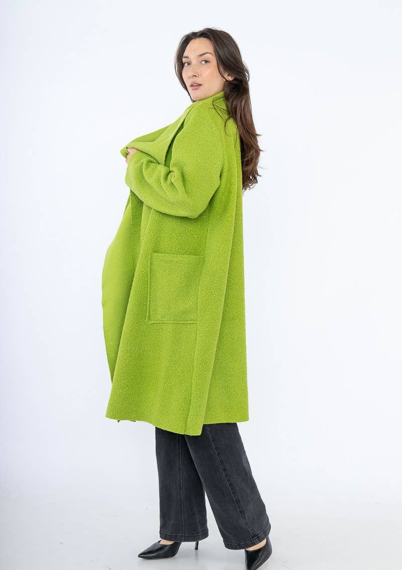 LINEN & COTTON HOUSE - Vente Manteau – femme - VESTE BOUCLETTE MATIERE RESPONSABLE + SIZE  35122 42