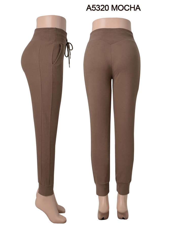 SSImport - Wholesale Athletic Sweatpants/Joggers - Women's - A5320 WINTER FLEECE LINED JOGGER POCKETS MIX SIZE 12PCS5