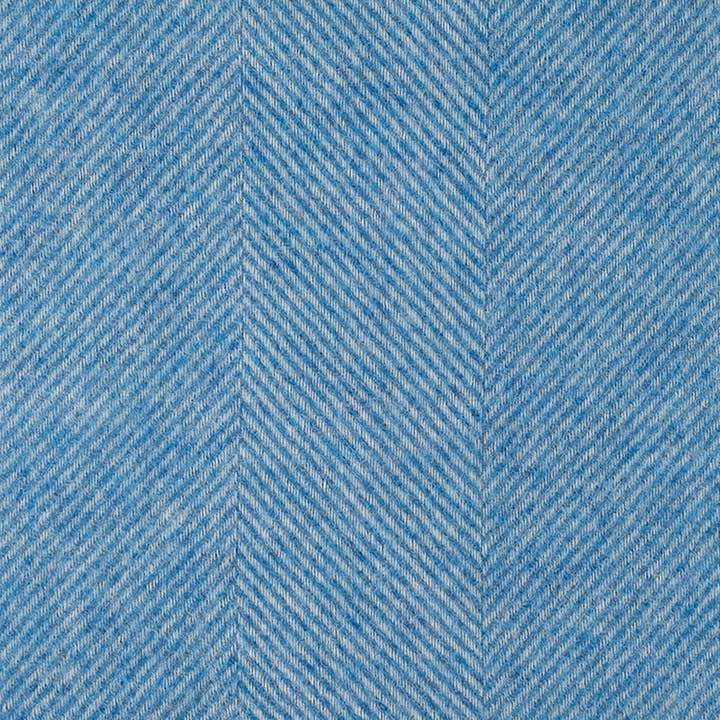 Prince of Scots - Wholesale Throw Blanket - Southampton Home Lambswool Herringbone Throw ~ Ocean Blue ~