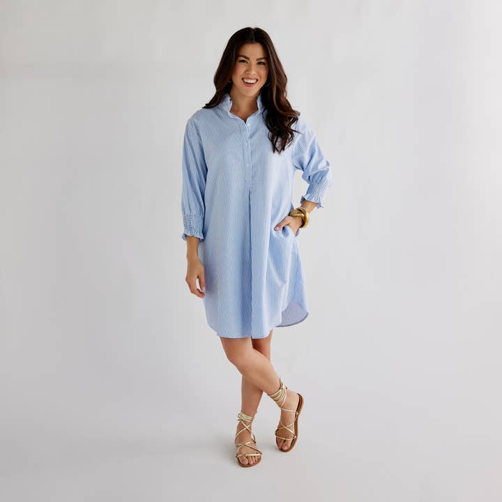 Kimberly Dress Opposite Stripe for wholesale by Caryn Lawn