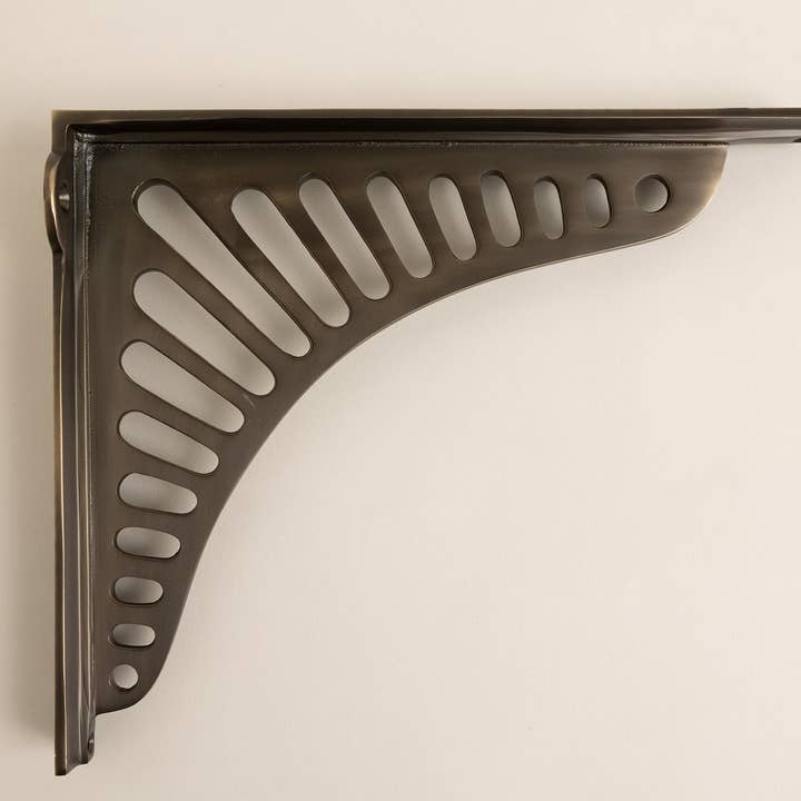 Brass bee - Vendita all'ingrosso Mensole da parete - Staffe per mensole Sunrise in ottone anticato, in ottone massiccio resistente1