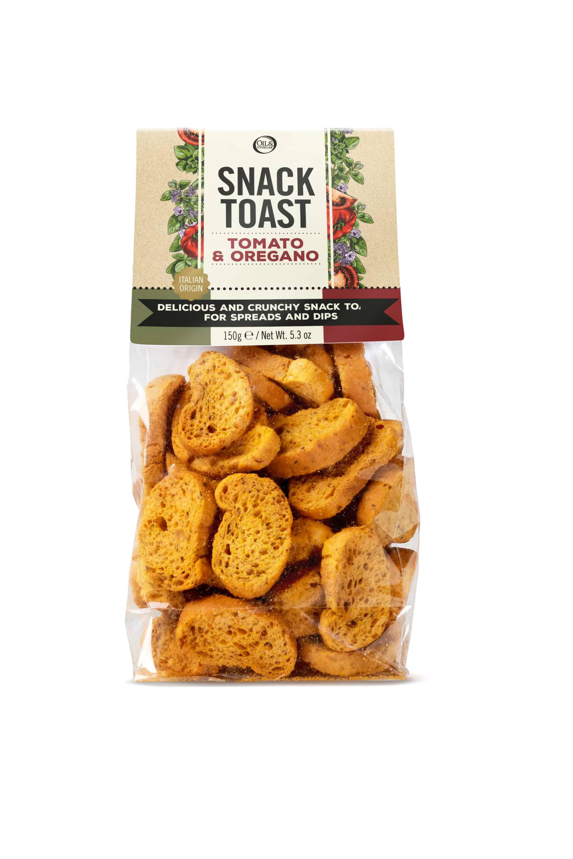 Oil & Vinegar - Wholesale Crackers - Snack Toast - Tomato & Oregano 150g