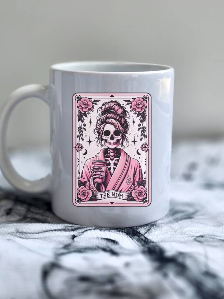 The Mom Tarot Card Coffee Mug for wholesale by Galactic Sapphire