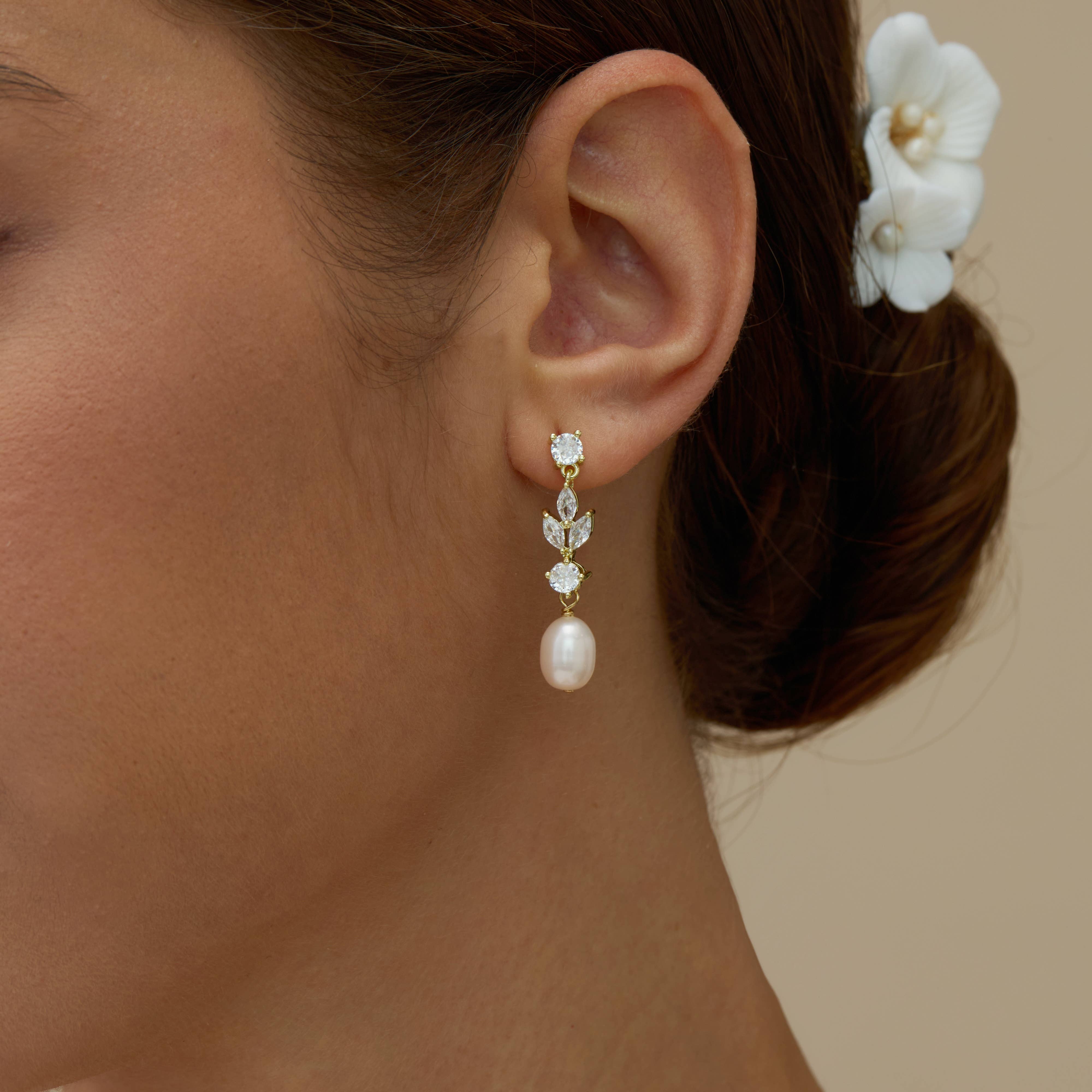 Drrtymagic - Wholesale Jewelry Set - Freshwater Pearl Diamond Necklace& Pearl Earrings Set1