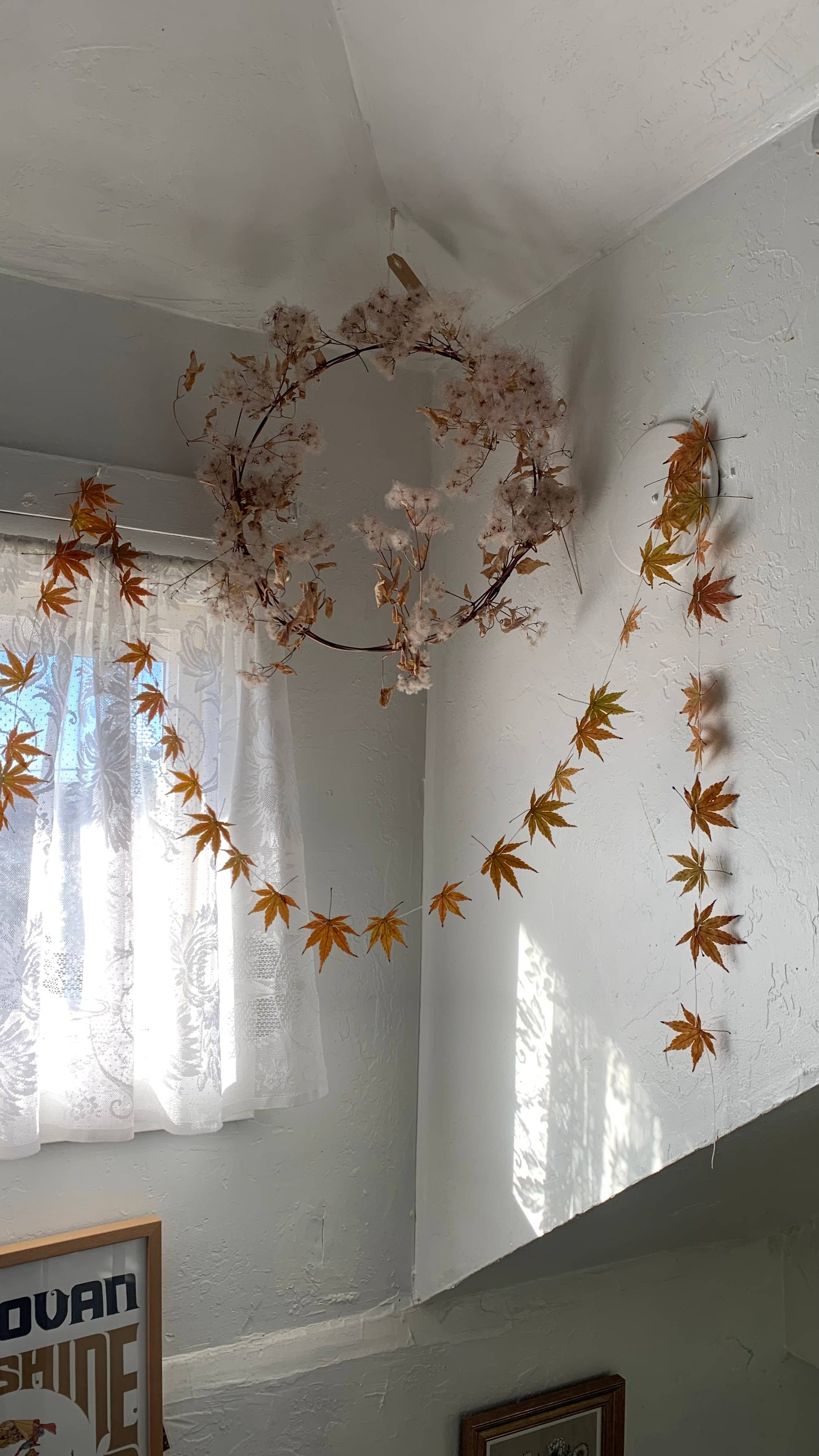 Twig and Snip - Wholesale Bunting/Garland - Dried Mini Japanese Maple Leaf Garland - Reds and Browns7