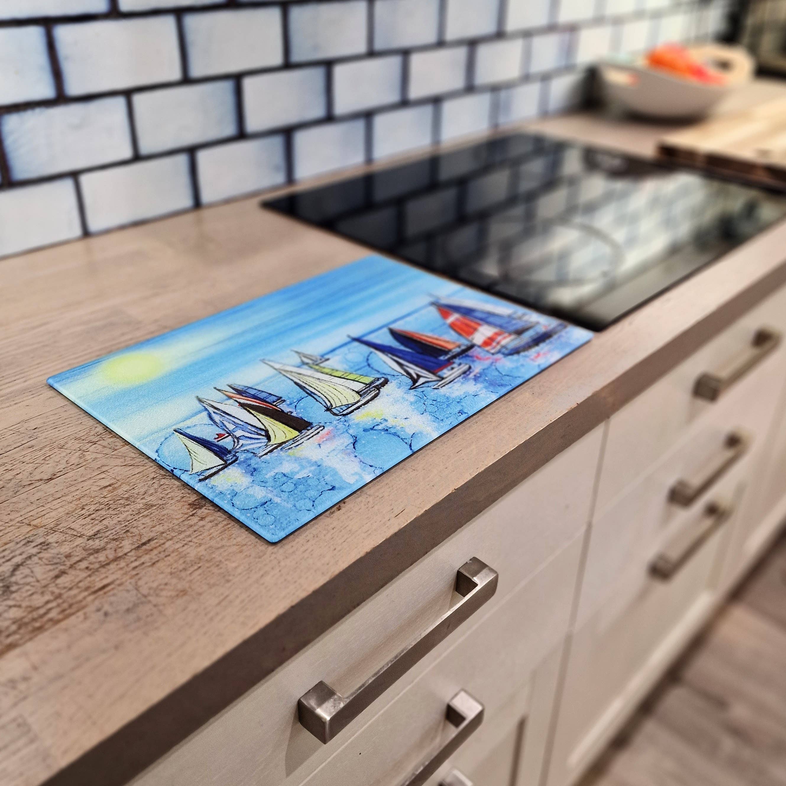 By Jo Crafts – wholesale Placemat – 83-WTS Nautical Regatta Boats Worktop Saver 11