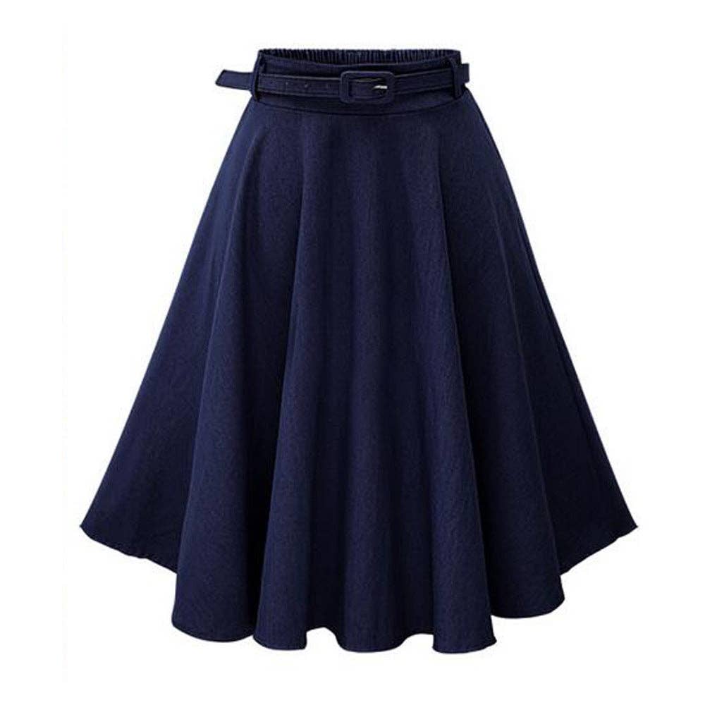 SALINA TRADING INC - Wholesale Skirt - Women's - Women Fashion Casual Solid Color High Waist Skirt3