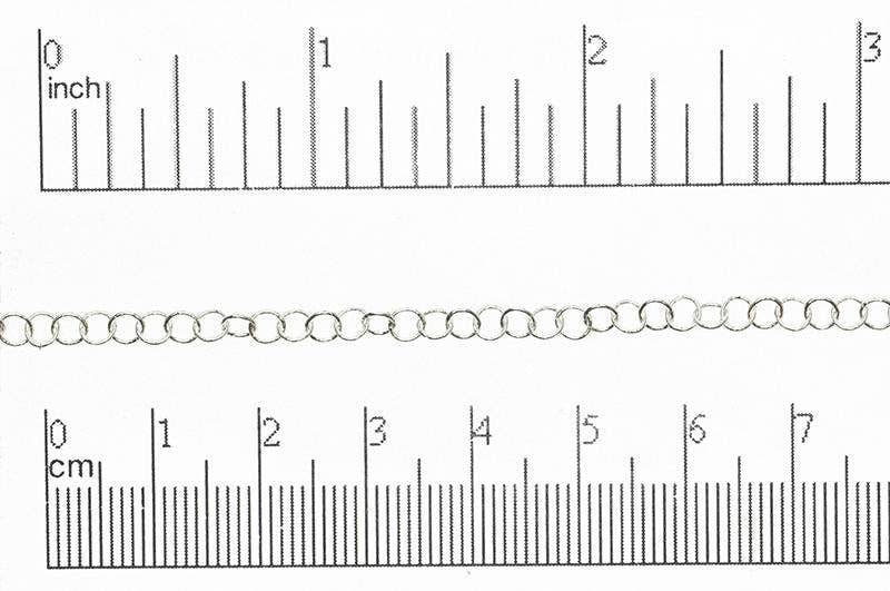 Continental Beads - Wholesale Craft Supplies - 4.2mm x 4mm Fine Round Cable Chain Sold by The Foot - CH 8446