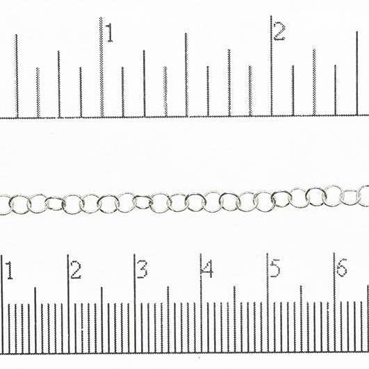Continental Beads - Wholesale Craft Supplies - 4.2mm x 4mm Fine Round Cable Chain Sold by The Foot - CH 8446