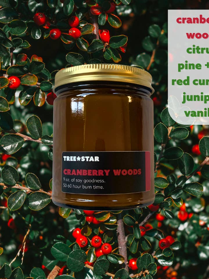 Bougie en soja 9 oz. Cranberry Woods pour la vente par TREE*STAR