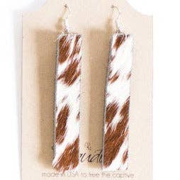 Beaudin Wholesale – wholesale Dangle earrings – Kit Kat Bar Earrings In Hair on Hide (Pre Made)0