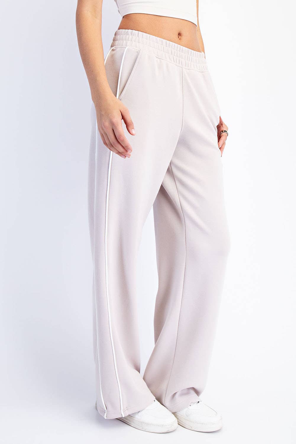 Rae Mode - Wholesale Athletic Pants - Women's - MODAL SCUBA TWO STRIPE PIPING STRAIGHT PANT15