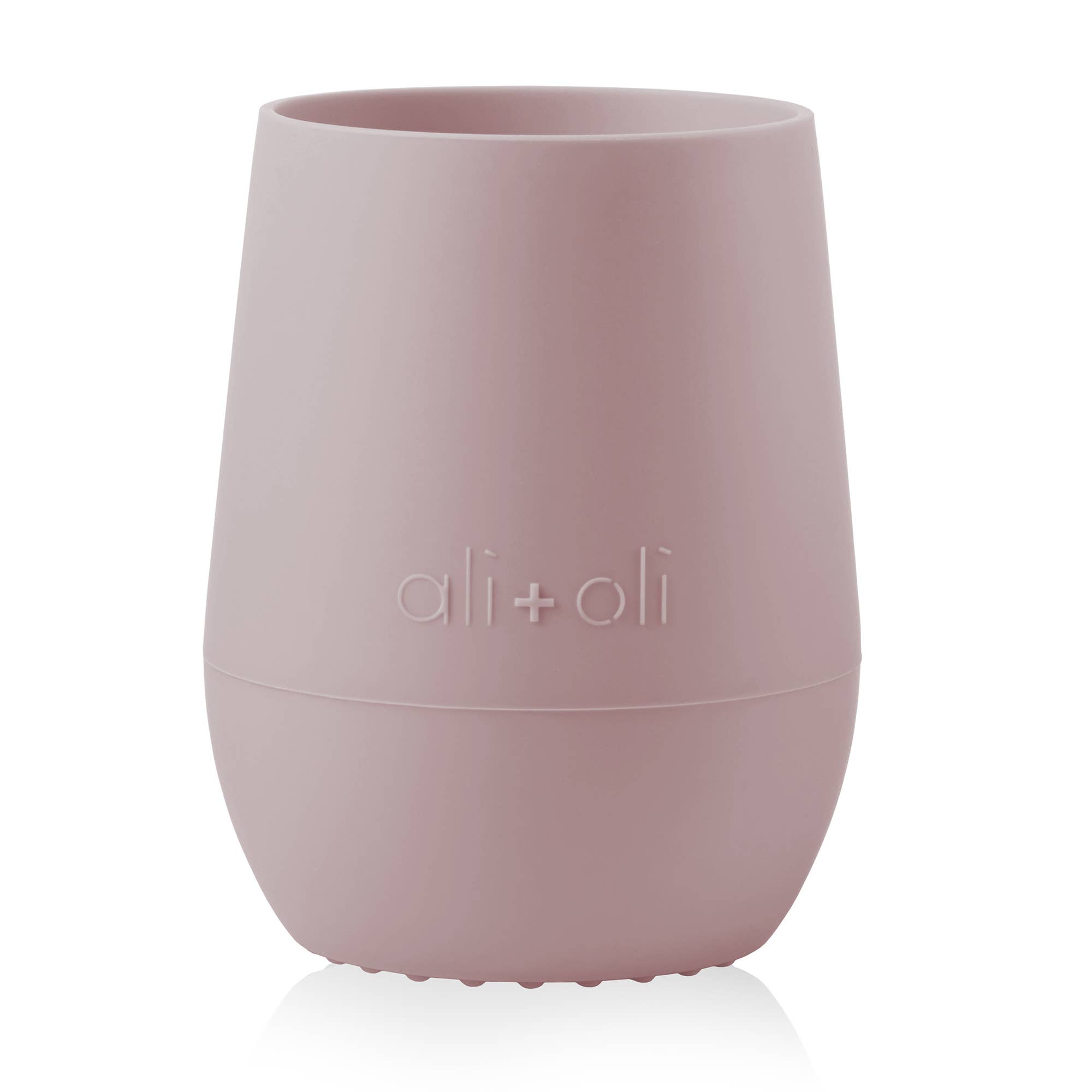 Ali+Oli - Vente Verre/tasse – enfant et bébé - Gobelet ouvert en silicone Bunny Face pour bébé et tout-petit (rose)2