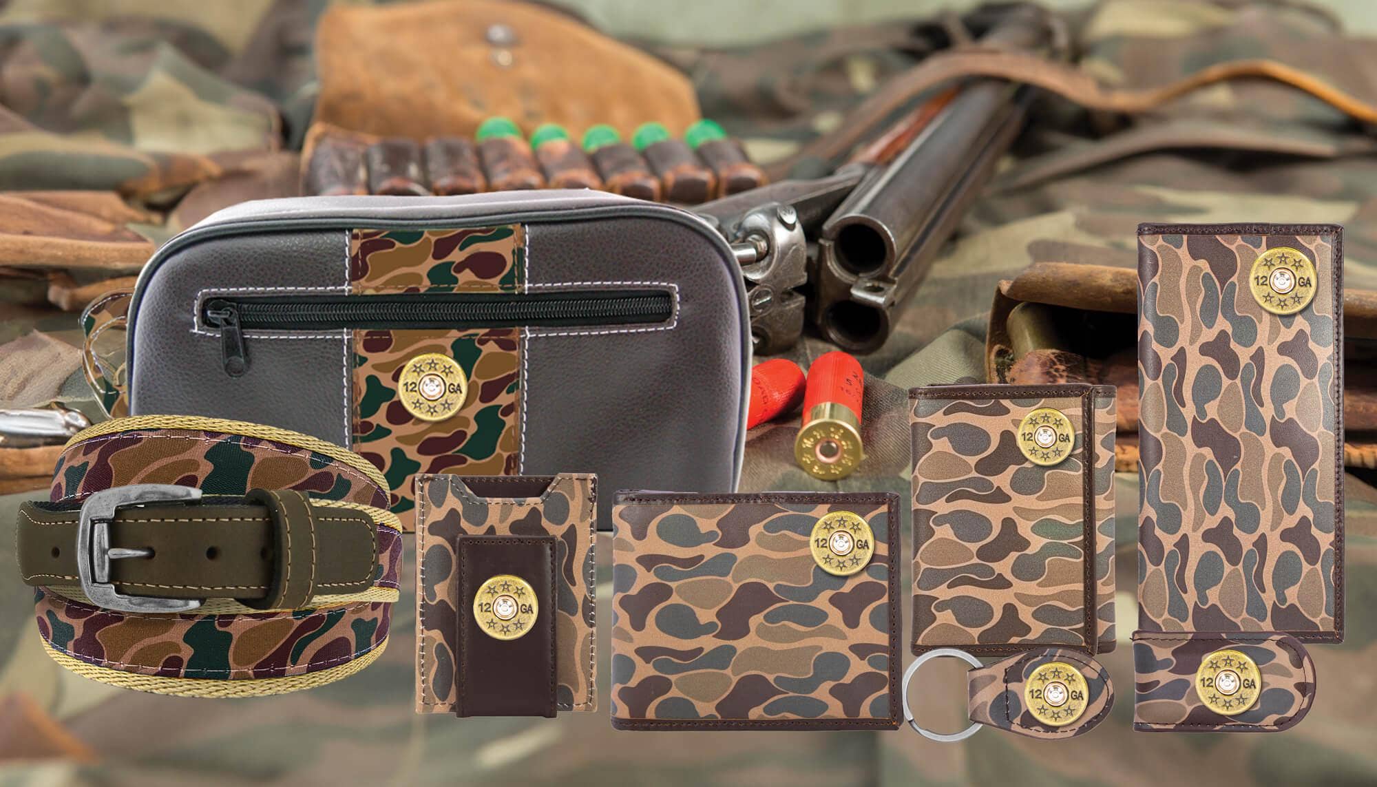 Zep-Pro - Wholesale Wallet - Men's - Shotshell Men's Magnetic Front Pocket Old School Camo Leather Wallet.4