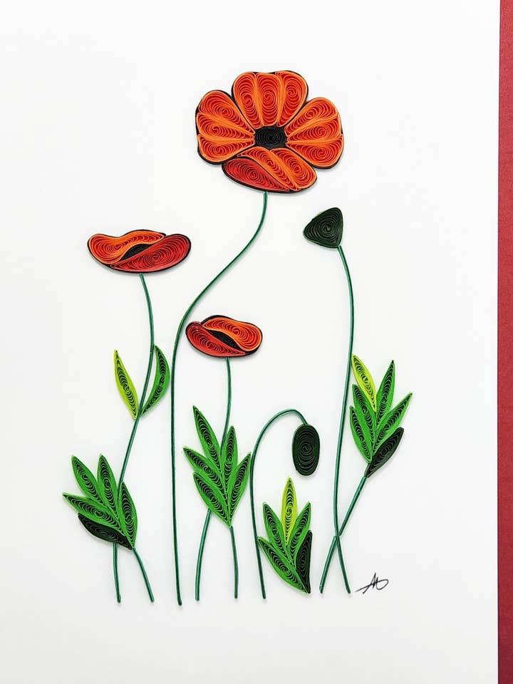 #332 Amapola para venta al por mayor de Iconic Quilling