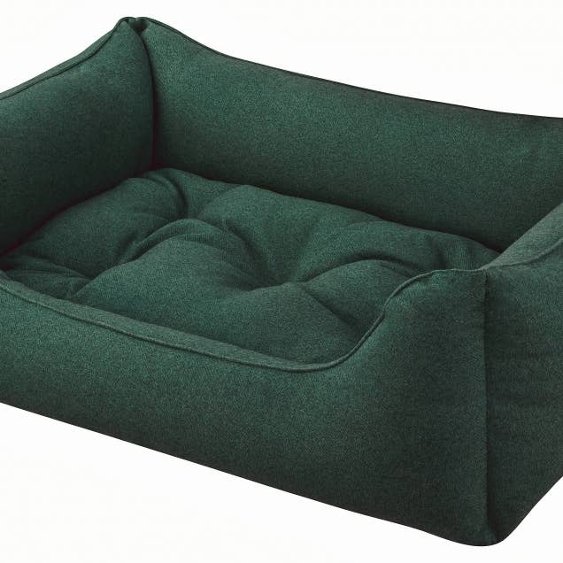 Panier pour chien en feutre vert foncé pour la vente par Dandy Dog