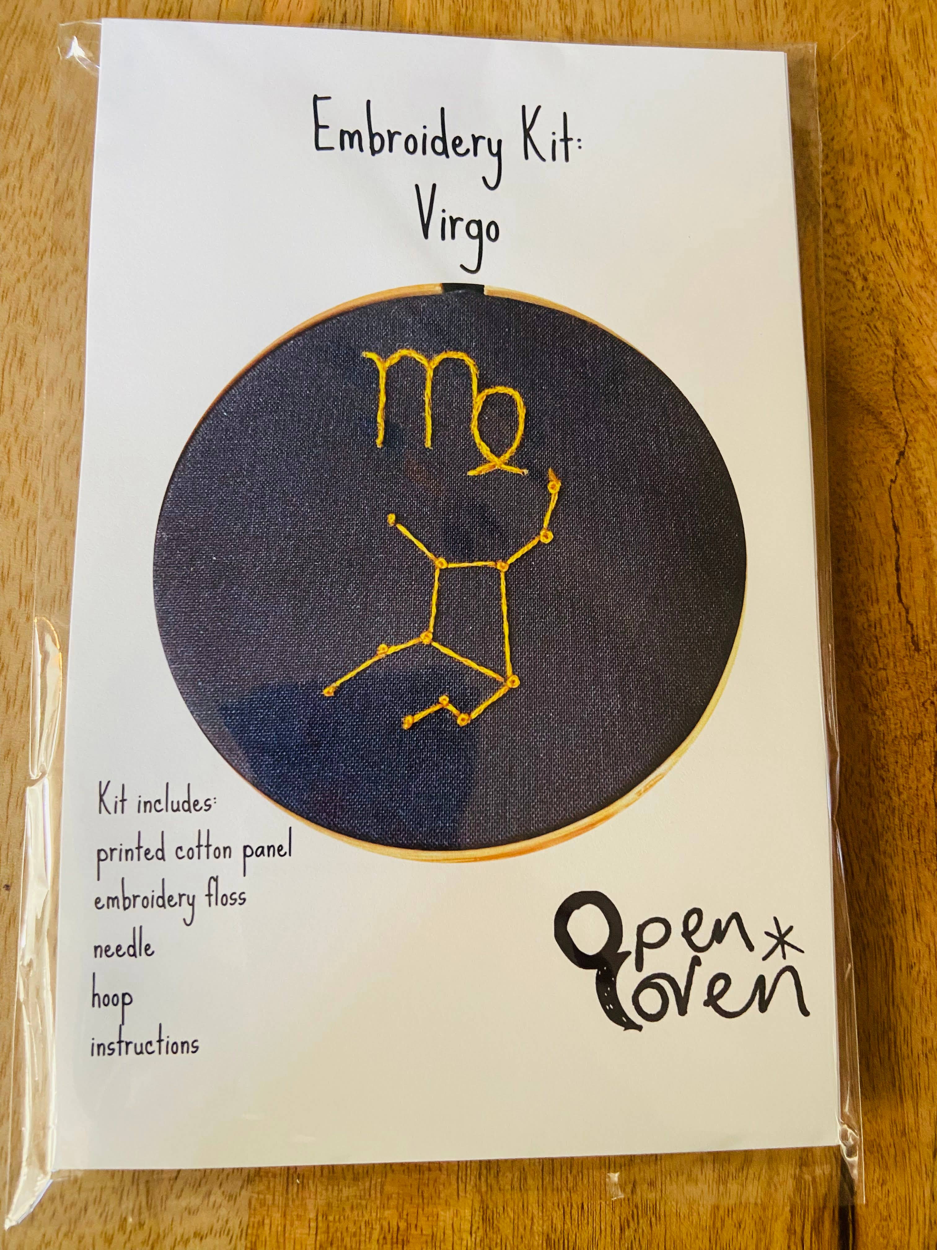 Open Coven - Wholesale Embroidery/Cross Stitch Supplies - Zodiac 4 Inch Embroidery Kit (Copy)2