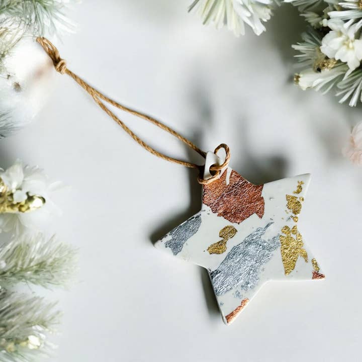 Enfeite de Natal em Forma de Estrela Feito à Mão, Decorações Modernas para Árvore por atacado de Sassy Sacha Jewelry