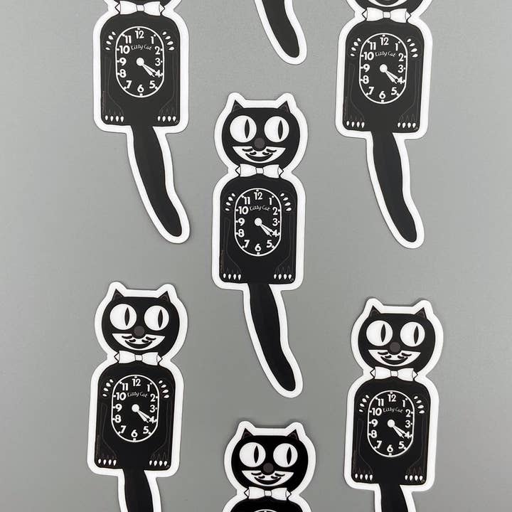 The Red Swan Shop – Großhandel Wandtattoo/-sticker – Vinyl-Aufkleber - Uhr mit Katzenmotiv1