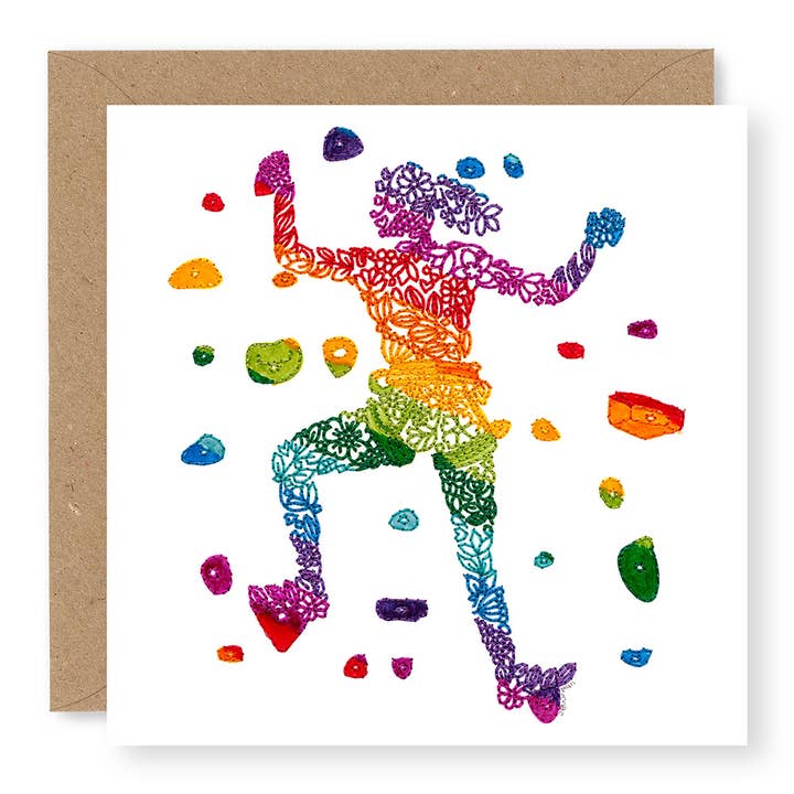 Inspire - Climber for wholesale by Jane Buurman Handmade (Greetings Cards)
