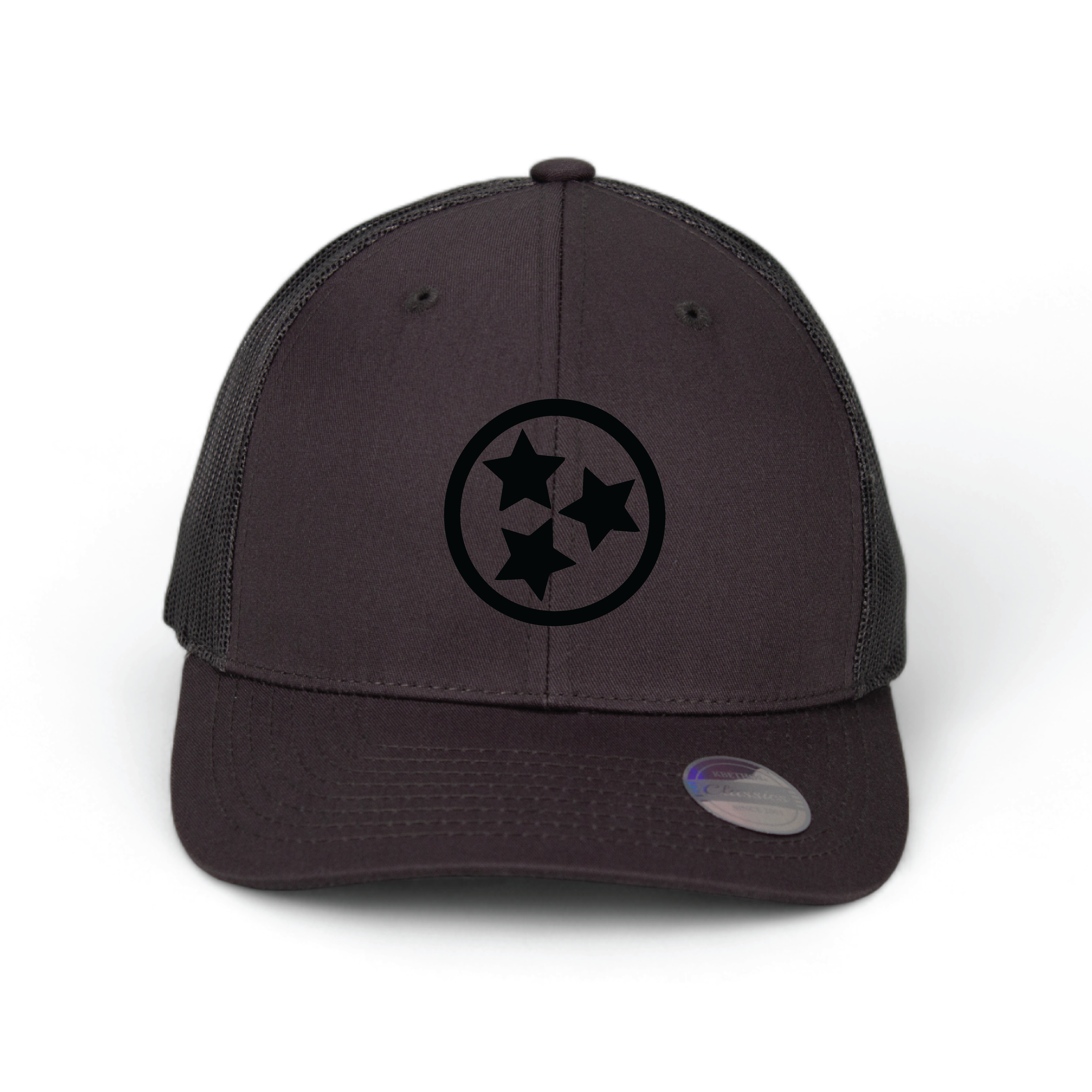 Cotton Mule - Wholesale Trucker Hat - Unisex - Black Silicone Tristar Trucker Hats12