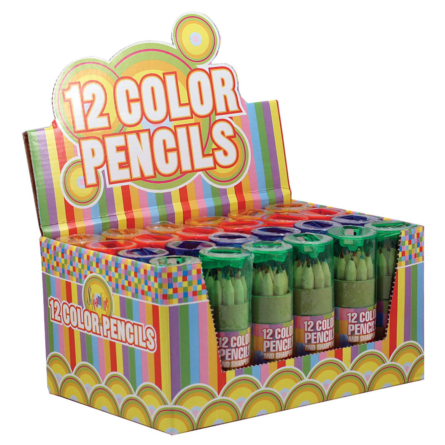 Streamline - Vente Crayons de couleur - 12 crayons de couleur avec taille-crayon2