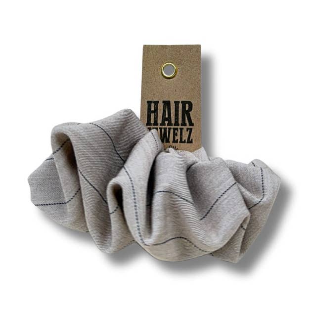 Scrunclip "Stripes Beige" for wholesale by Hairjewelz by Elle