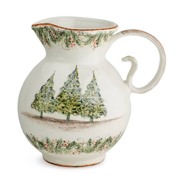 Natale Stor Pitcher - Jul for engroshandel hos Arte Italica & Crown Linen Designs