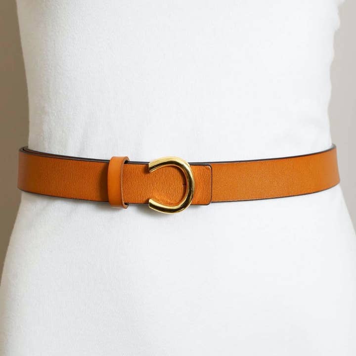 Leto Accessories - Wholesale Belt - Women's - Minimalist Gold Horseshoe Belt - Top Seller