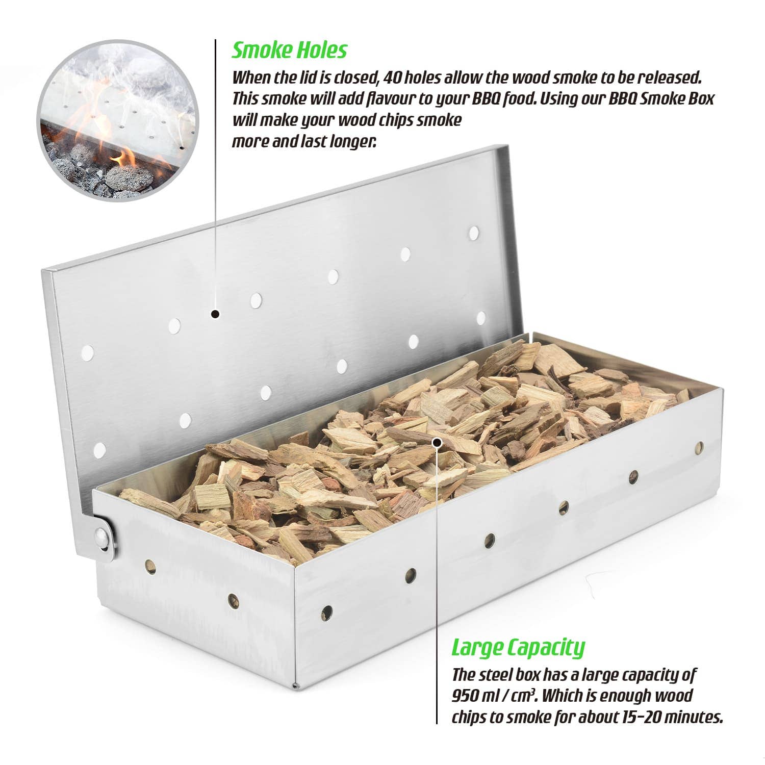 Wholesale Gifts Tomorrow - Wholesale Outdoor Grill Tools - BBQ Wood Chip Smoker Box For Barbecue Tools Stainless Steel3