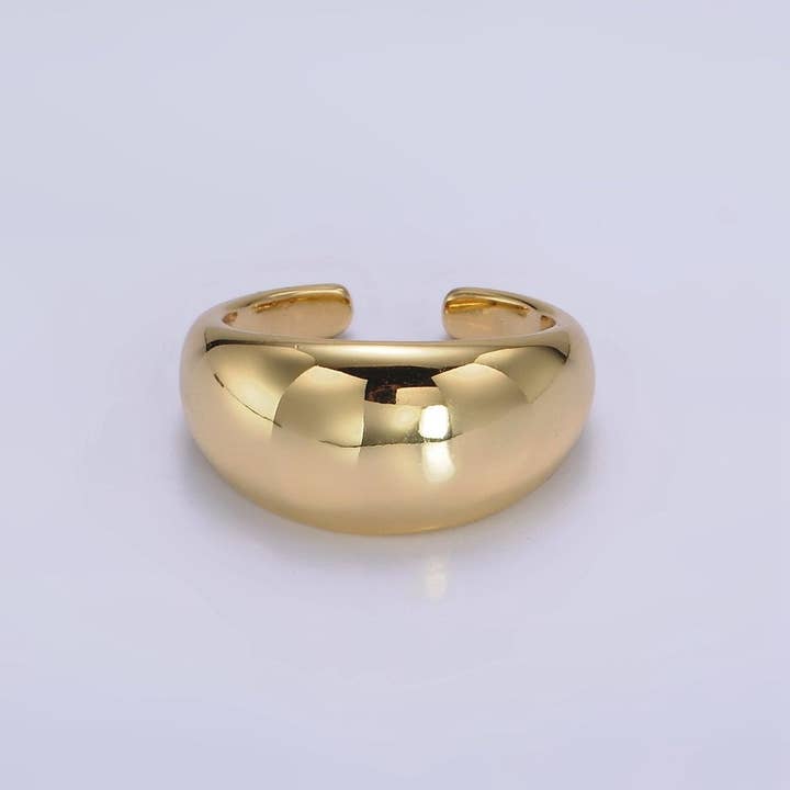 14K Gold Filled Dome Minimalist Band Statement Ring | O-572 for wholesale by Aim Eternal