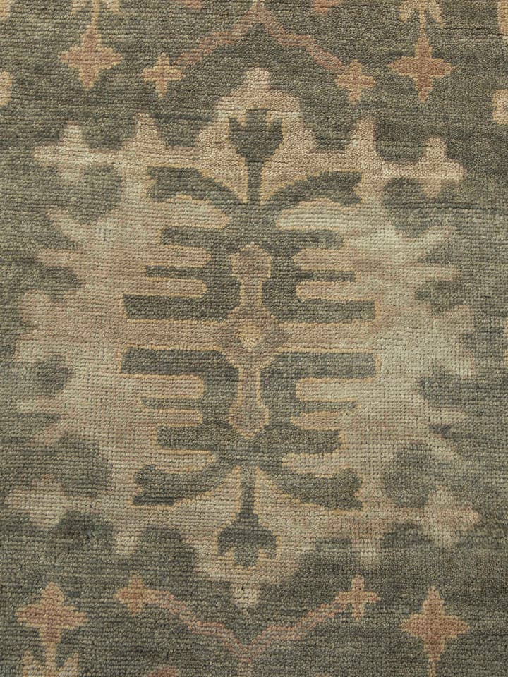 12x15 Olive Green Persian Oushak Hand-Knotted Large Rug for wholesale by Aesthetic Homes LLC