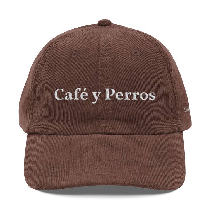 Café y Perros Corduroy Cap (Limited Edition) for wholesale by Cleo&Hooman