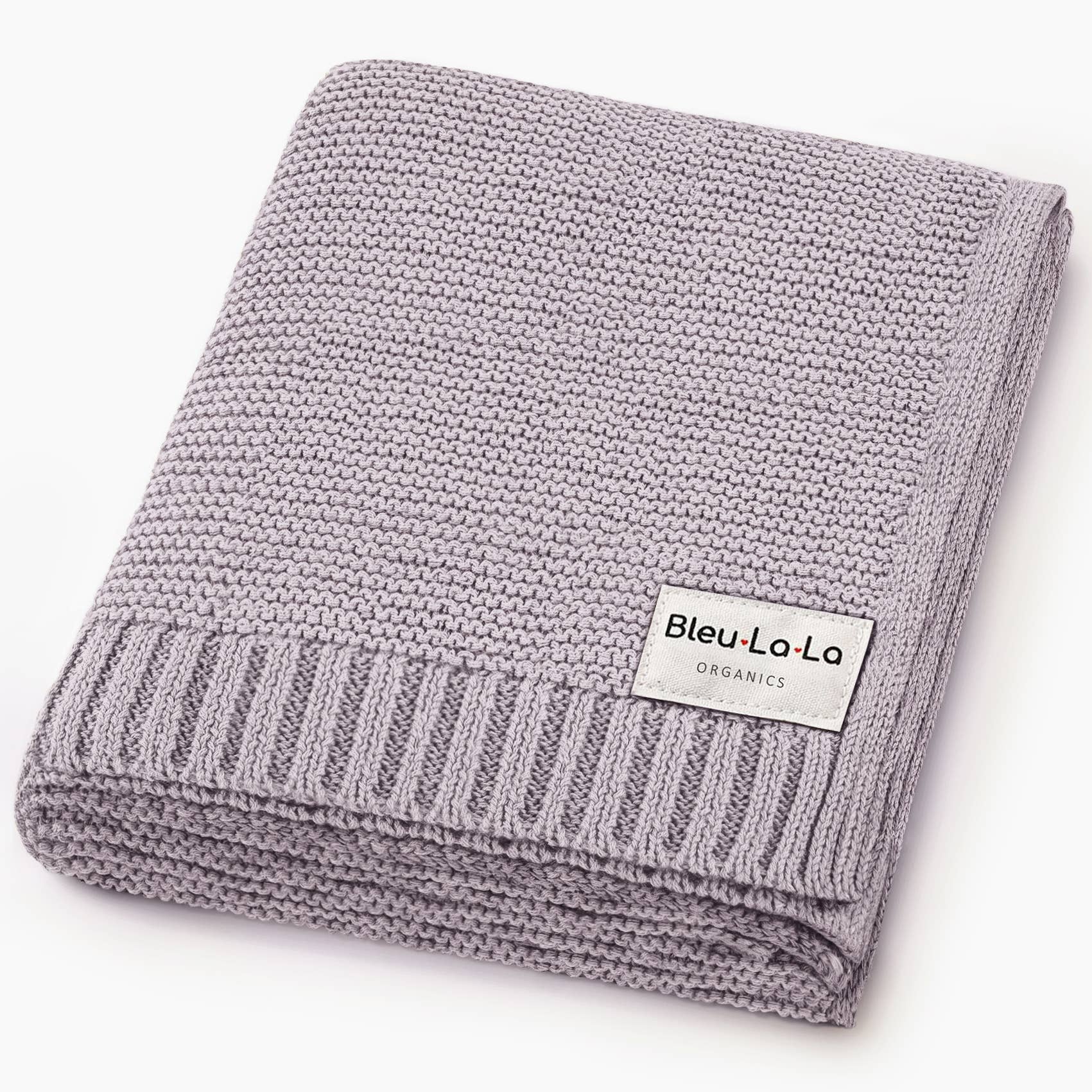 Bleu La La - Wholesale Receiving Blanket - Baby - Heritage Knit 100% Organic Cotton Swaddle Baby Blanket0