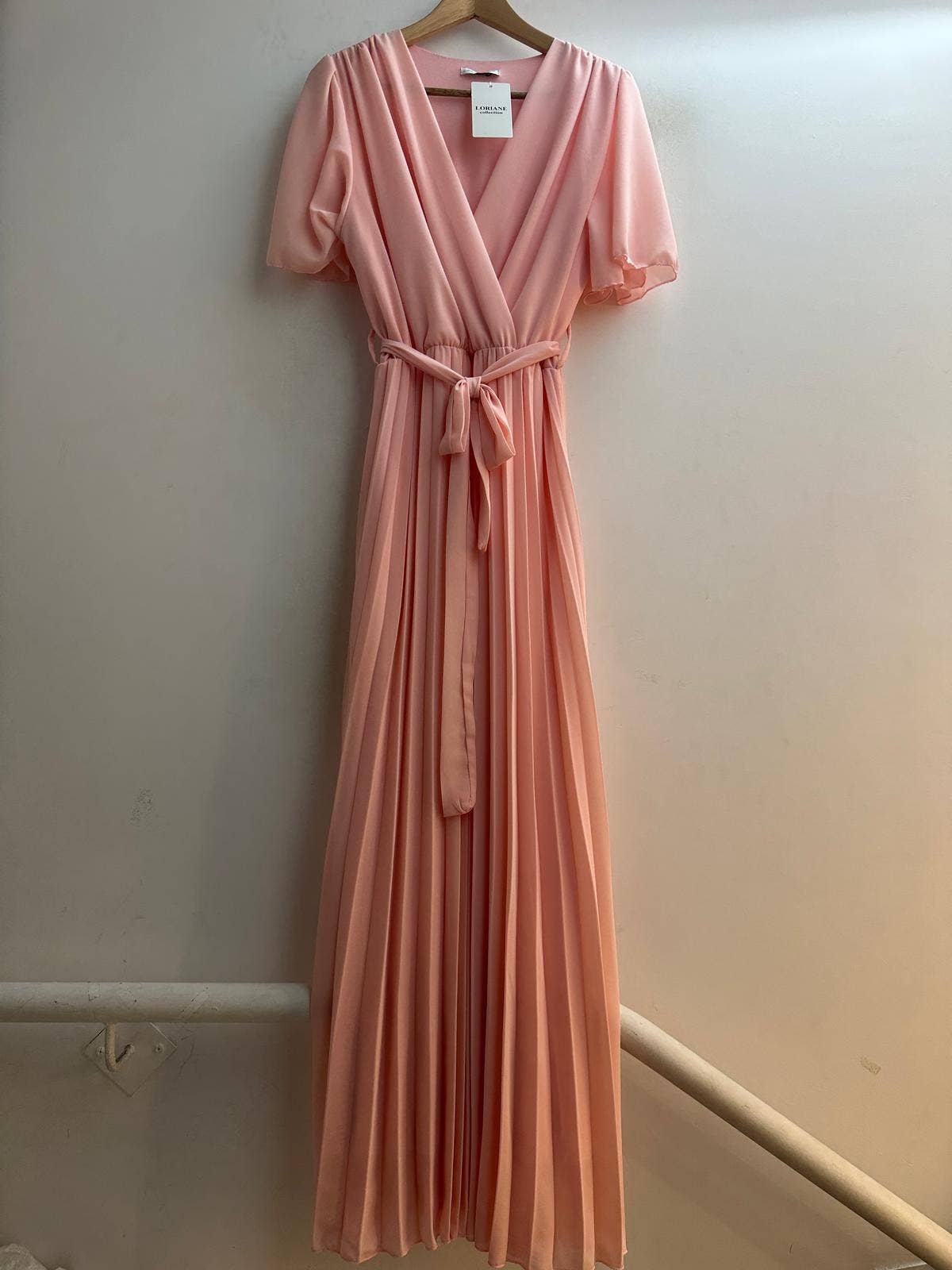 LORIANE - Venta al por mayor Vestido - Mujer - Vestido largo plisado sólido8