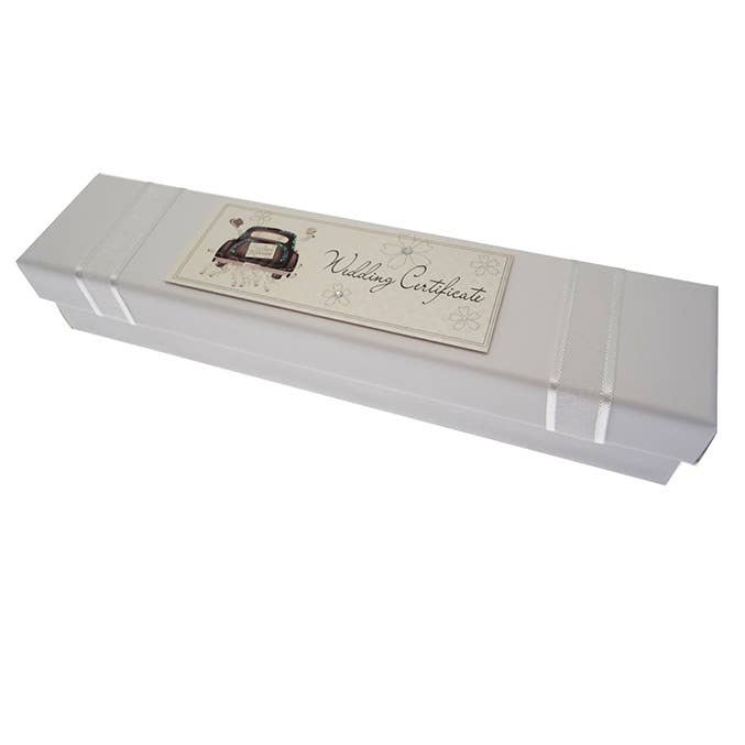 Voiture de mariage - Boîte à certificats (WC6) pour la vente par White Cotton Cards