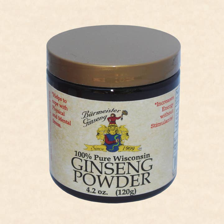 Pure Ginseng Powder 4.2oz (60 servings) for wholesale by Burmeister Ginseng