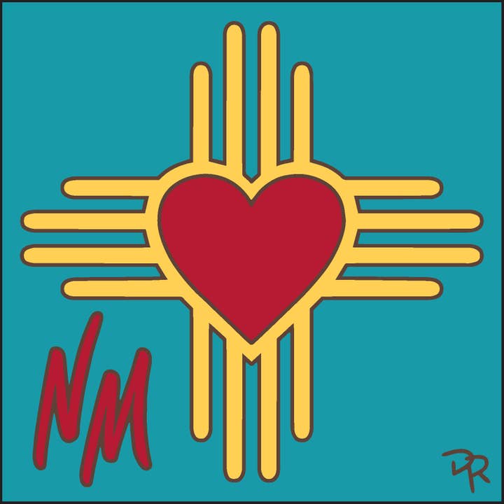 New Mexico Heart Zia Tile (9231) for wholesale by Earthtones Tile