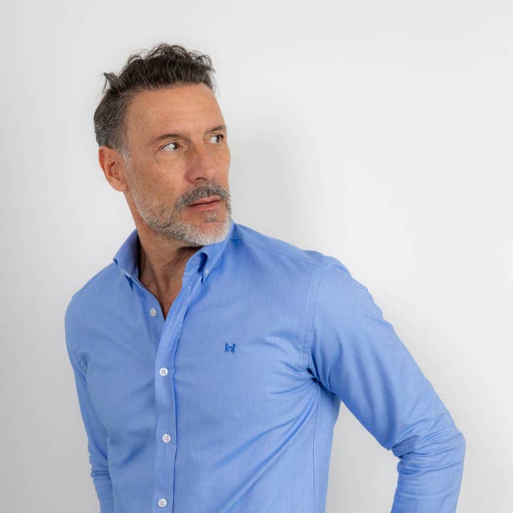 Devin Blue Oxford Shirt | Úbeda for wholesale by Custi Mikelo: Men's Clothing & Christmas Gifts